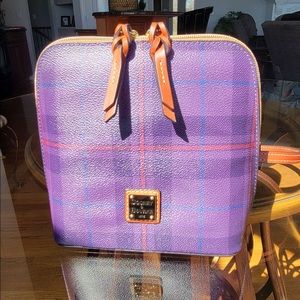 Dooney & Bourke Plum Plaid (plum, red & blue plaid) "Trixie" Crossbody